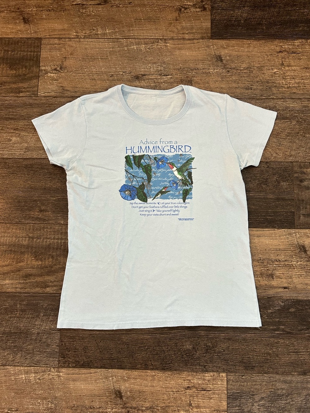 Rare Vintage Y2K Advice From A Hummingbird Nature T Shirt Womens Sz Large